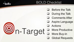 Bold speaker checklist